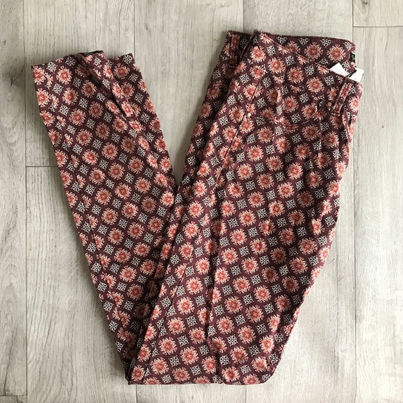 stradivarius Pants - Stradivarius Patterned Stretch Jeans/Pants